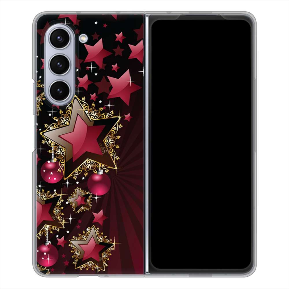 Galaxy Z Fold5 SCG22 au 高画質仕上げ 背面印刷 ハードケース 【434 星の壁】