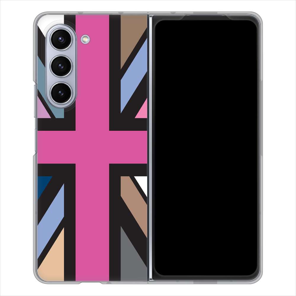 Galaxy Z Fold5 SCG22 au 高画質仕上げ 背面印刷 ハードケースユニオンジャック