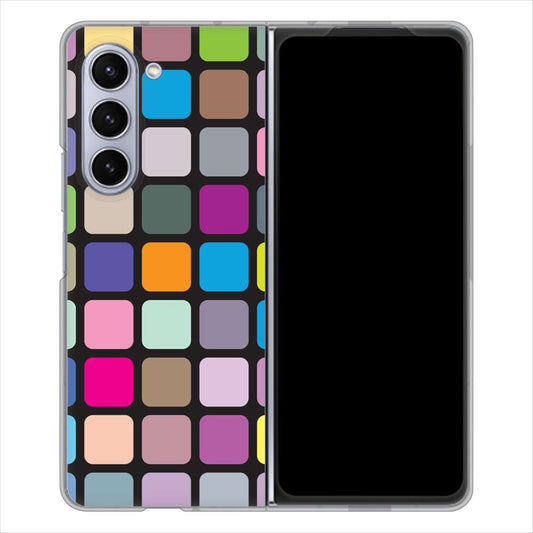 Galaxy Z Fold5 SCG22 au 高画質仕上げ 背面印刷 ハードケース 【509 カラースクエア】