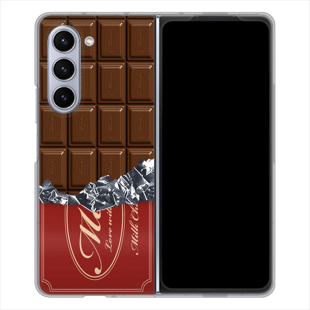 Galaxy Z Fold5 SCG22 au 高画質仕上げ 背面印刷 ハードケース板チョコ