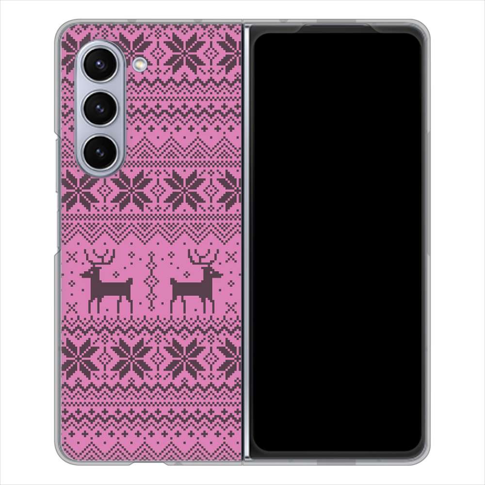 Galaxy Z Fold5 SCG22 au 高画質仕上げ 背面印刷 ハードケースクリスマス