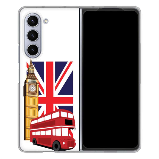 Galaxy Z Fold5 SCG22 au 高画質仕上げ 背面印刷 ハードケースイギリスの風景