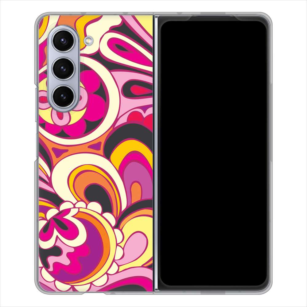 Galaxy Z Fold5 SCG22 au 高画質仕上げ 背面印刷 ハードケース 【586 ブローアップカラー】