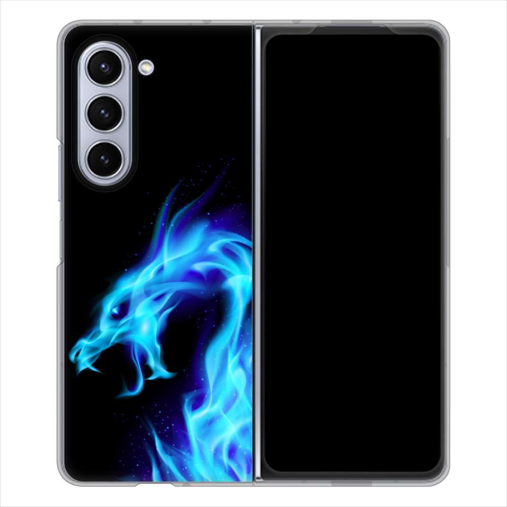 Galaxy Z Fold5 SCG22 au 高画質仕上げ 背面印刷 ハードケースドラゴン