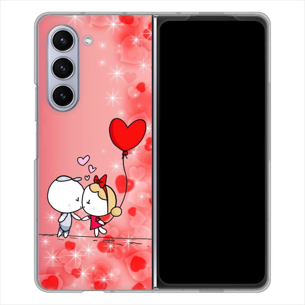 Galaxy Z Fold5 SCG22 au 高画質仕上げ 背面印刷 ハードケースカップル