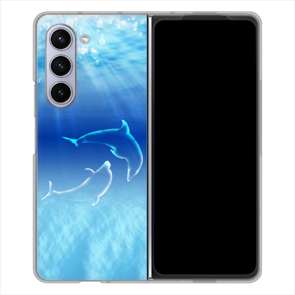 Galaxy Z Fold5 SCG22 au 高画質仕上げ 背面印刷 ハードケース海の守り神