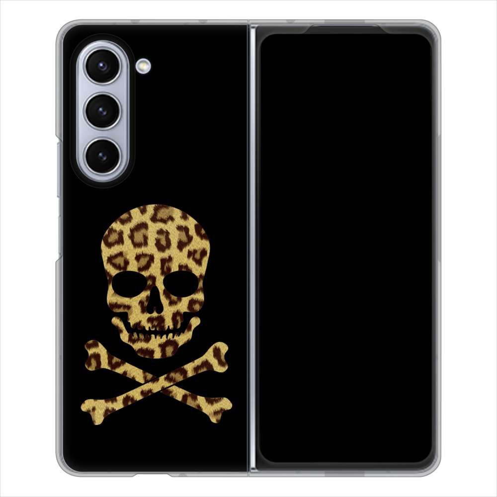 Galaxy Z Fold5 SCG22 au 高画質仕上げ 背面印刷 ハードケースドクロフレーム