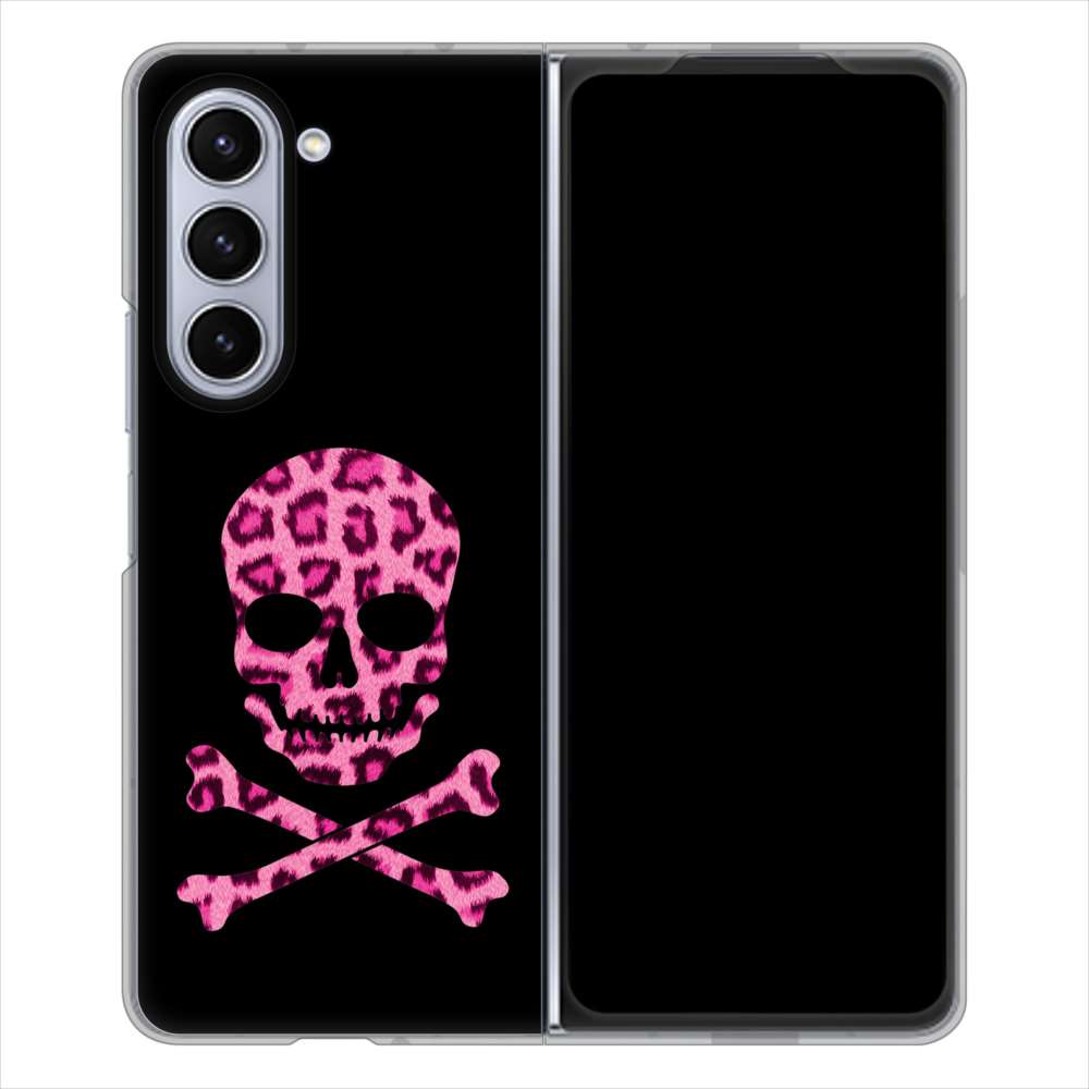 Galaxy Z Fold5 SCG22 au 高画質仕上げ 背面印刷 ハードケースドクロフレーム