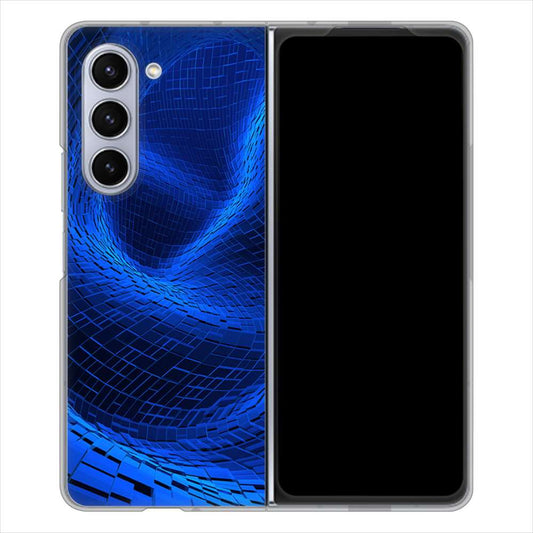 Galaxy Z Fold5 SCG22 au 高画質仕上げ 背面印刷 ハードケース 【1302 ワープブルー】