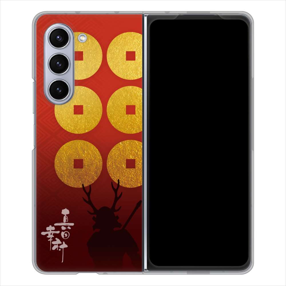 Galaxy Z Fold5 SCG22 au 高画質仕上げ 背面印刷 ハードケース家紋