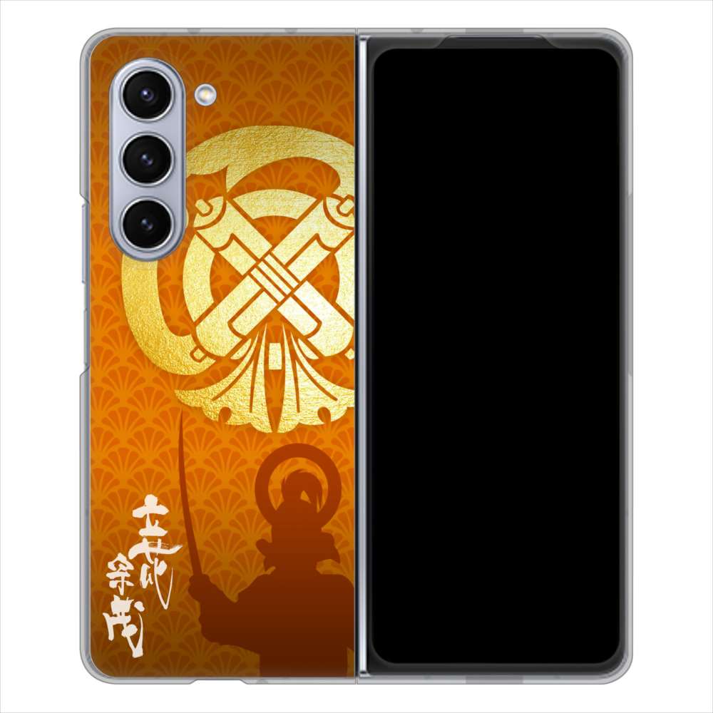 Galaxy Z Fold5 SCG22 au 高画質仕上げ 背面印刷 ハードケース家紋