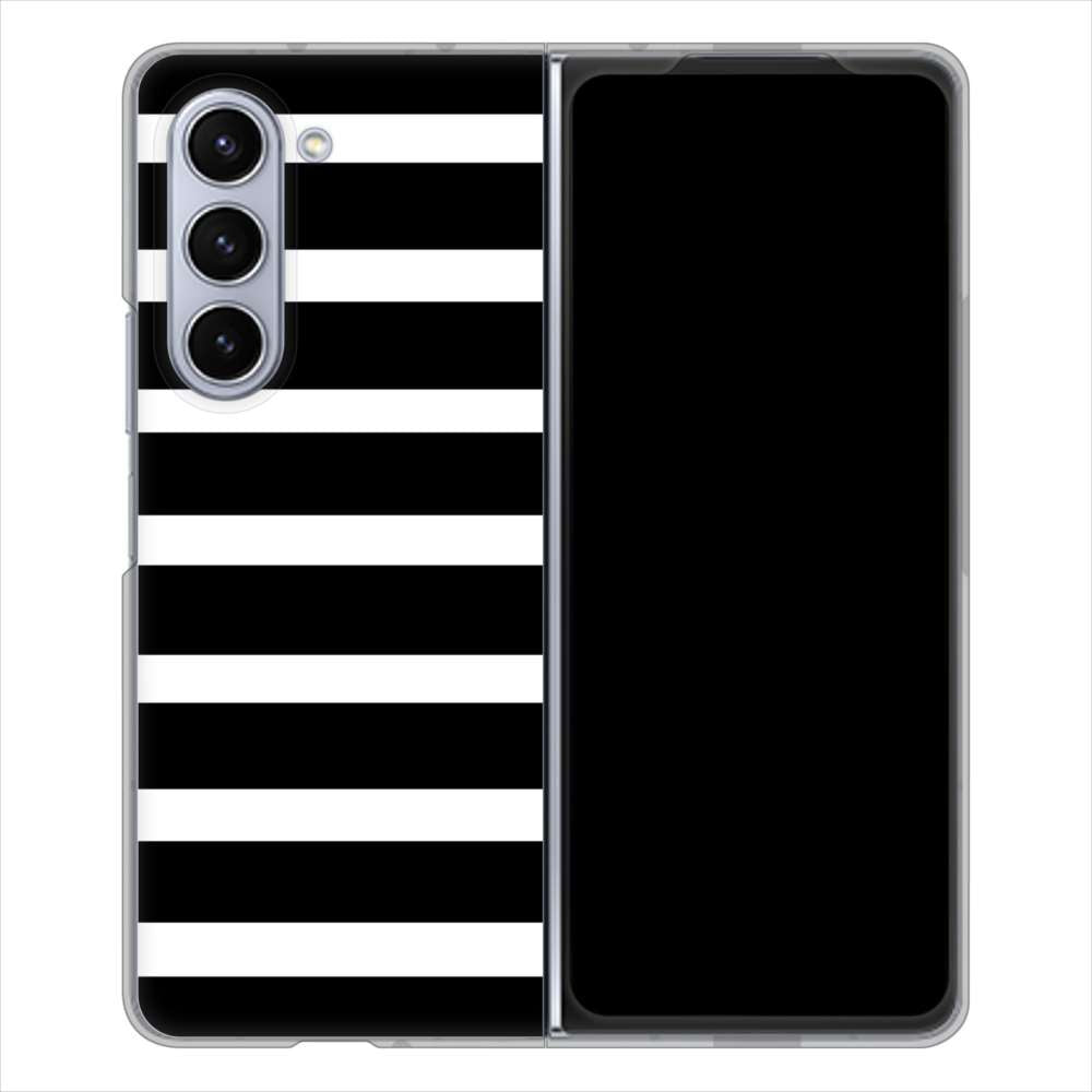 Galaxy Z Fold5 SCG22 au 高画質仕上げ 背面印刷 ハードケースシンプルボーダー