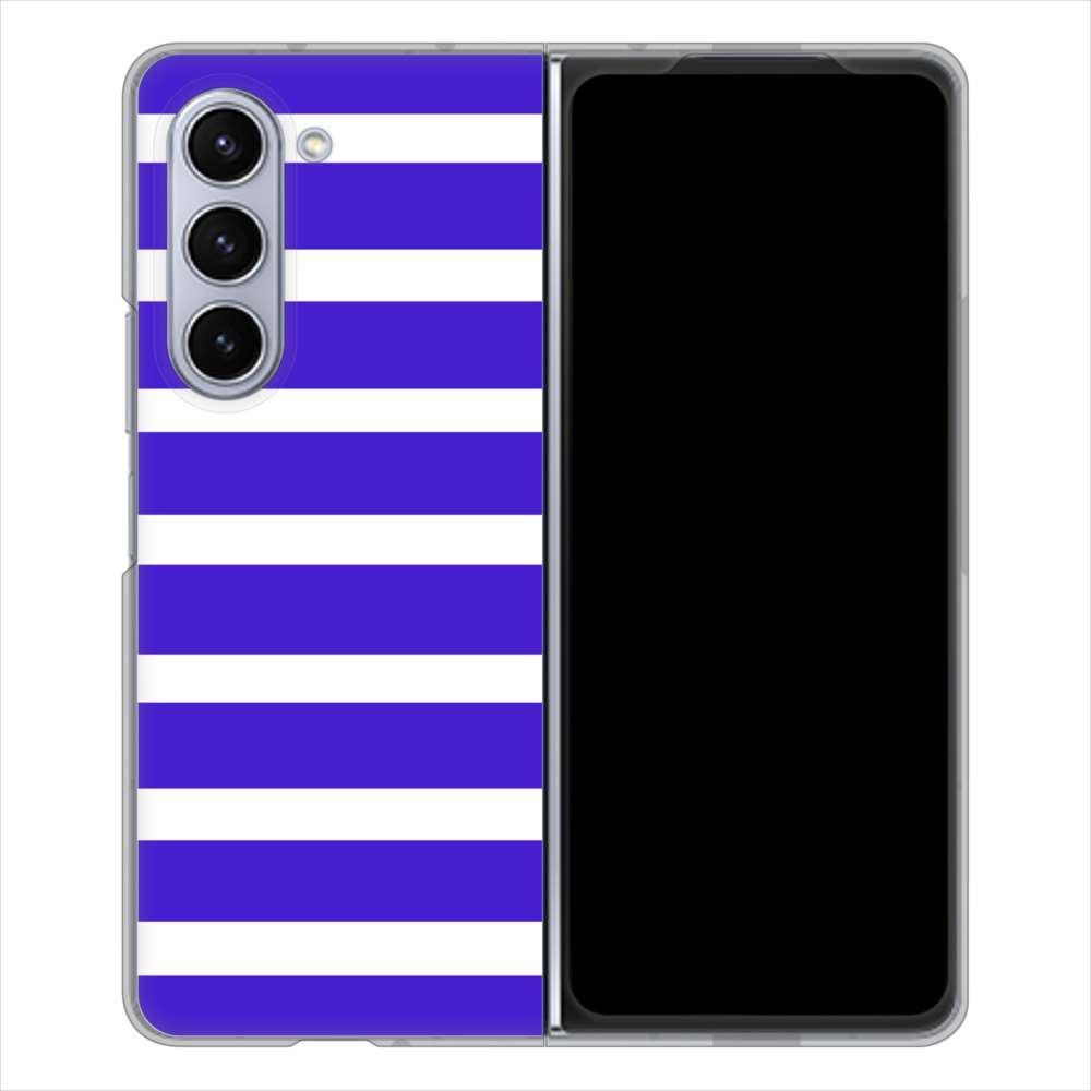 Galaxy Z Fold5 SCG22 au 高画質仕上げ 背面印刷 ハードケースシンプルボーダー