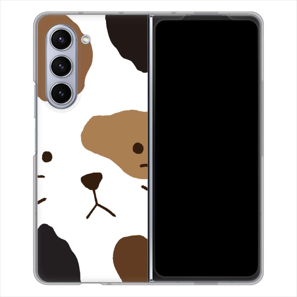 Galaxy Z Fold5 SCG22 au 高画質仕上げ 背面印刷 ハードケース 【IA801 みけ】