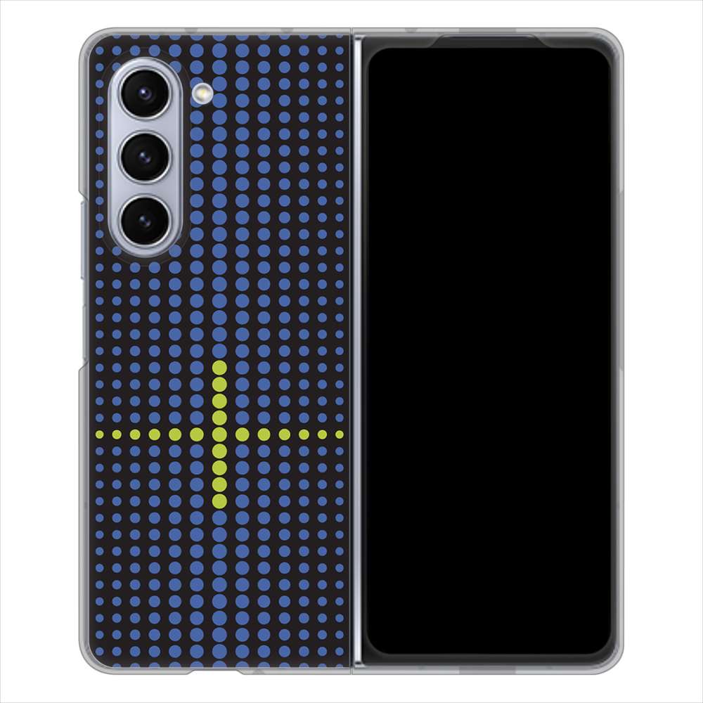 Galaxy Z Fold5 SCG22 au 高画質仕上げ 背面印刷 ハードケース 【IB907 グラデーションドット】