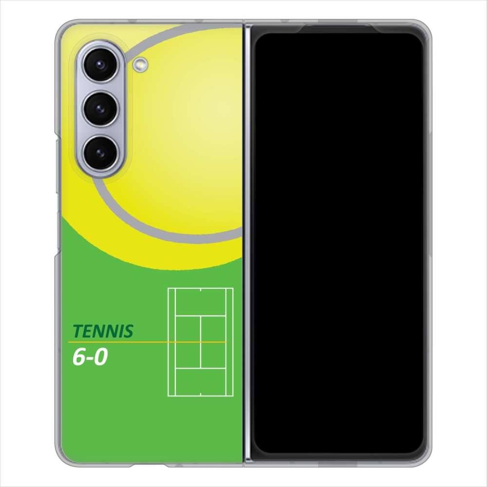 Galaxy Z Fold5 SCG22 au 高画質仕上げ 背面印刷 ハードケース 【IB920 TENNIS】