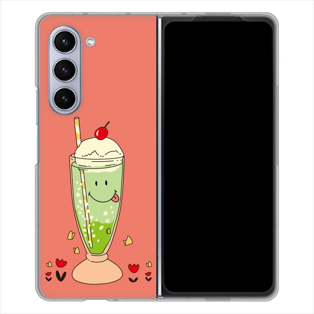 Galaxy Z Fold5 SCG22 au 高画質仕上げ 背面印刷 ハードケーススイーツイラスト