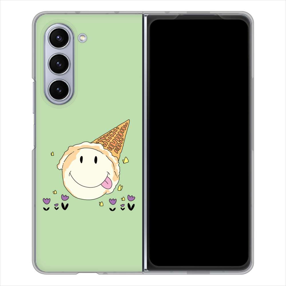 Galaxy Z Fold5 SCG22 au 高画質仕上げ 背面印刷 ハードケーススイーツイラスト