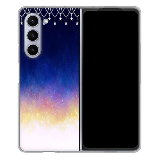 Galaxy Z Fold5 SCG22 au 高画質仕上げ 背面印刷 ハードケース 【MI803 冬の夜空】