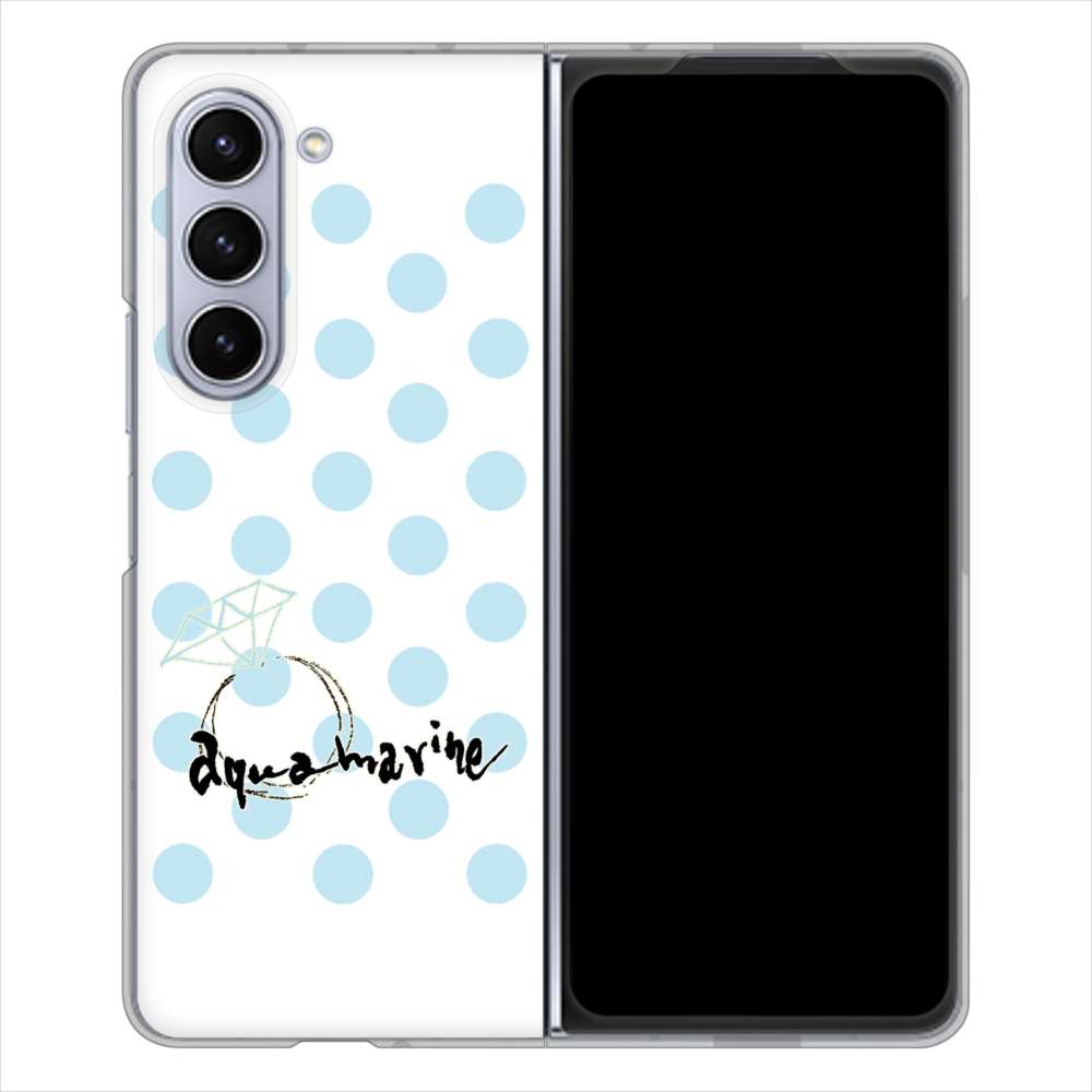 Galaxy Z Fold5 SCG22 au 高画質仕上げ 背面印刷 ハードケース大野詠舟 誕生石