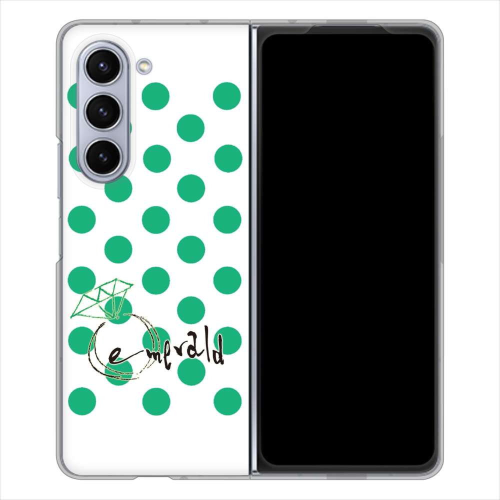 Galaxy Z Fold5 SCG22 au 高画質仕上げ 背面印刷 ハードケース大野詠舟 誕生石