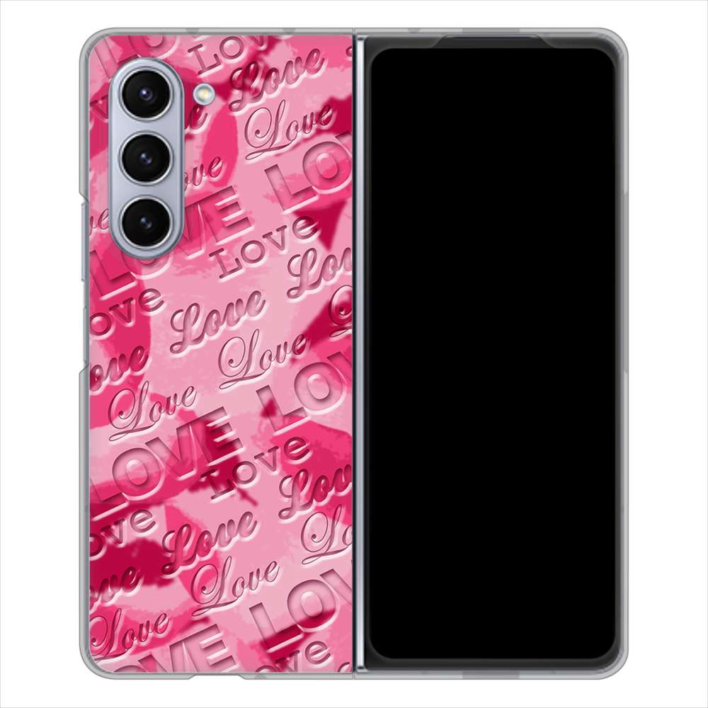 Galaxy Z Fold5 SCG22 au 高画質仕上げ 背面印刷 ハードケースフラワーヴェルニ