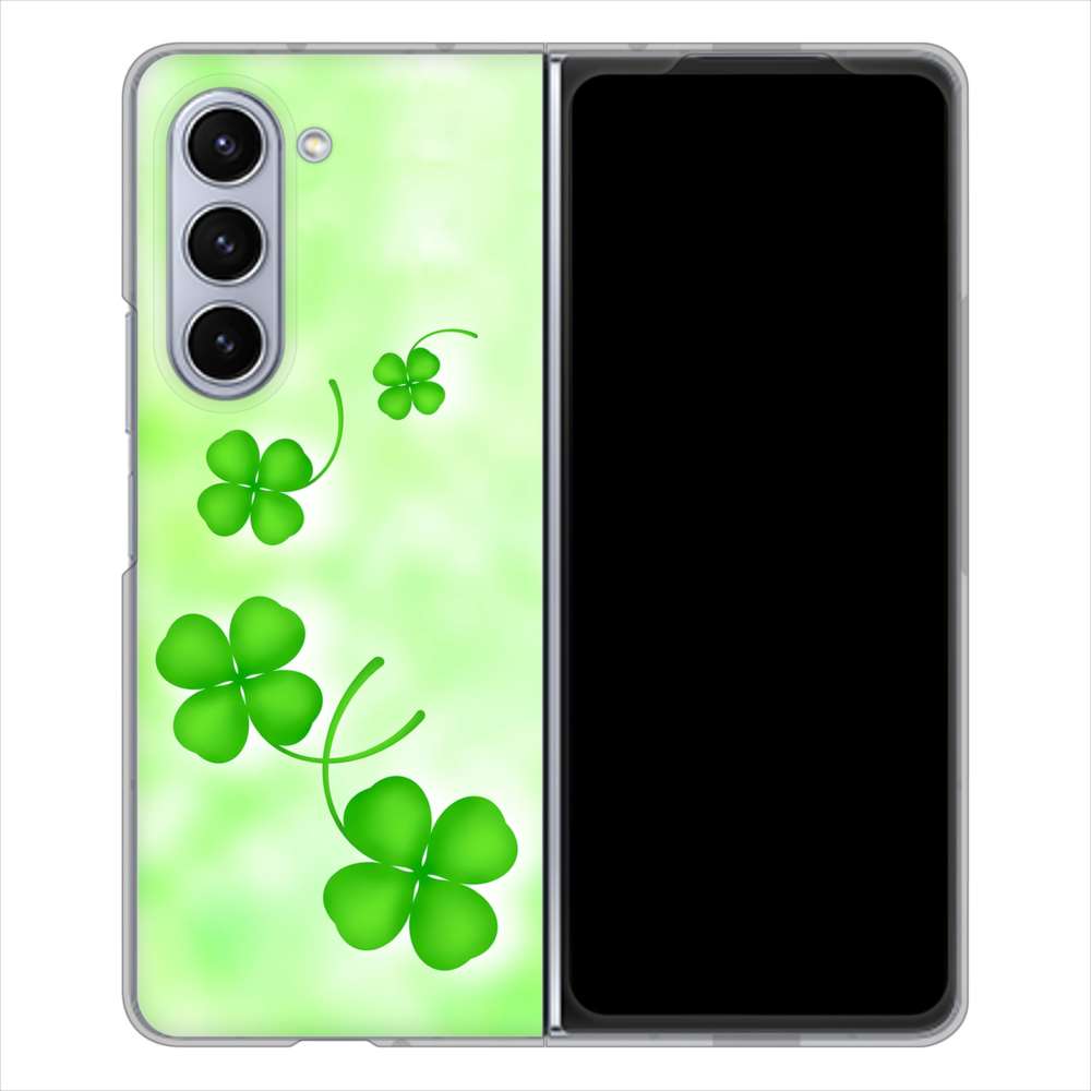 Galaxy Z Fold5 SCG22 au 高画質仕上げ 背面印刷 ハードケース 【VA819 まいおりる幸運】