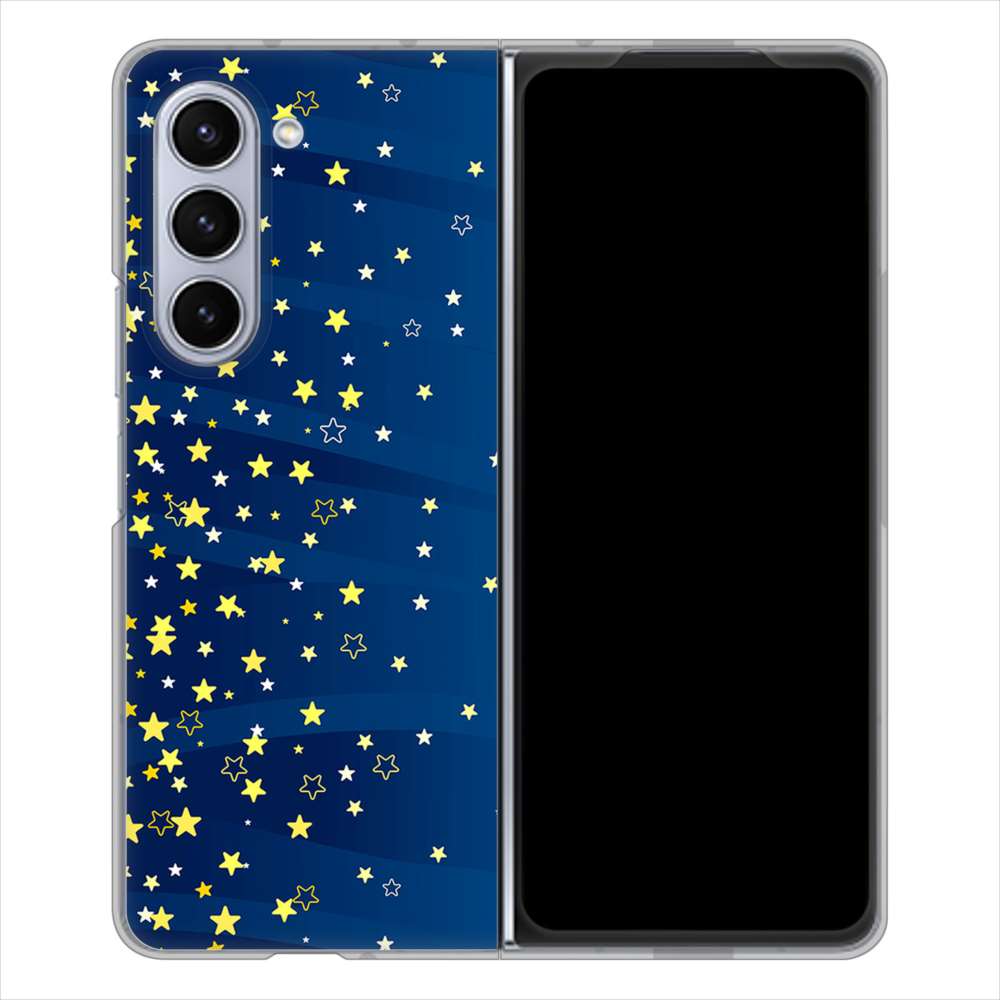 Galaxy Z Fold5 SCG22 au 高画質仕上げ 背面印刷 ハードケース 【VA842 満天の星空】
