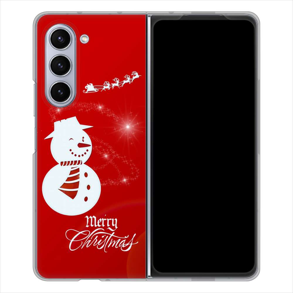 Galaxy Z Fold5 SCG22 au 高画質仕上げ 背面印刷 ハードケースクリスマス