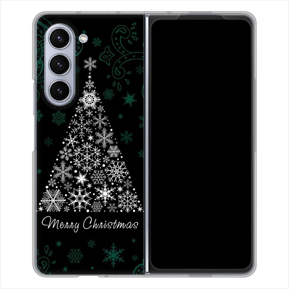 Galaxy Z Fold5 SCG22 au 高画質仕上げ 背面印刷 ハードケースクリスマス