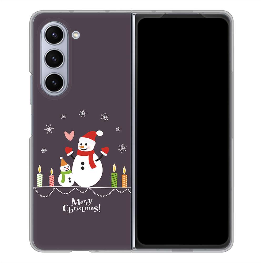 Galaxy Z Fold5 SCG22 au 高画質仕上げ 背面印刷 ハードケースクリスマス