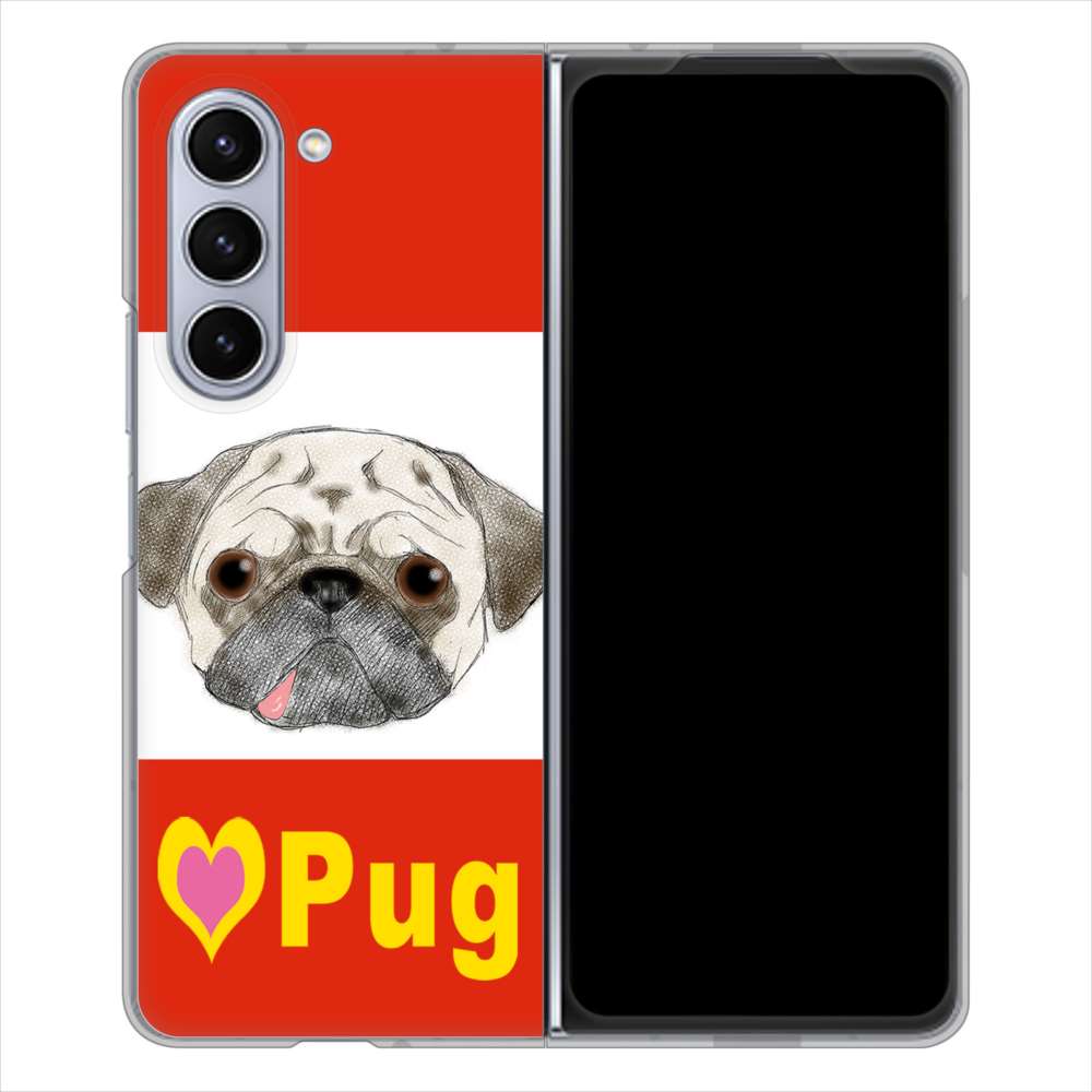 Galaxy Z Fold5 SCG22 au 高画質仕上げ 背面印刷 ハードケースパグ