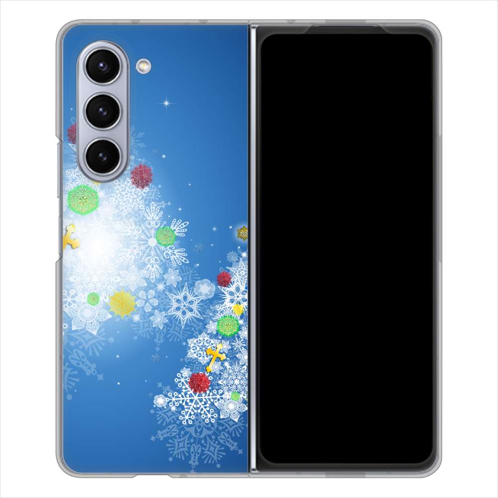 Galaxy Z Fold5 SCG22 au 高画質仕上げ 背面印刷 ハードケースクリスマス