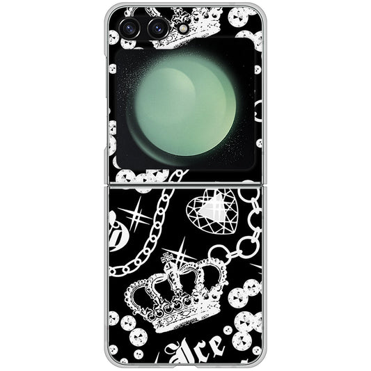 Galaxy Z Flip5 SCG23 au 187 ゴージャス クラウン ハードケース 背面印刷