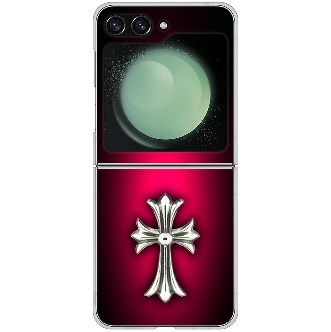 Galaxy Z Flip5 SCG23 au 高画質仕上げ 背面印刷 ハードケースクロス