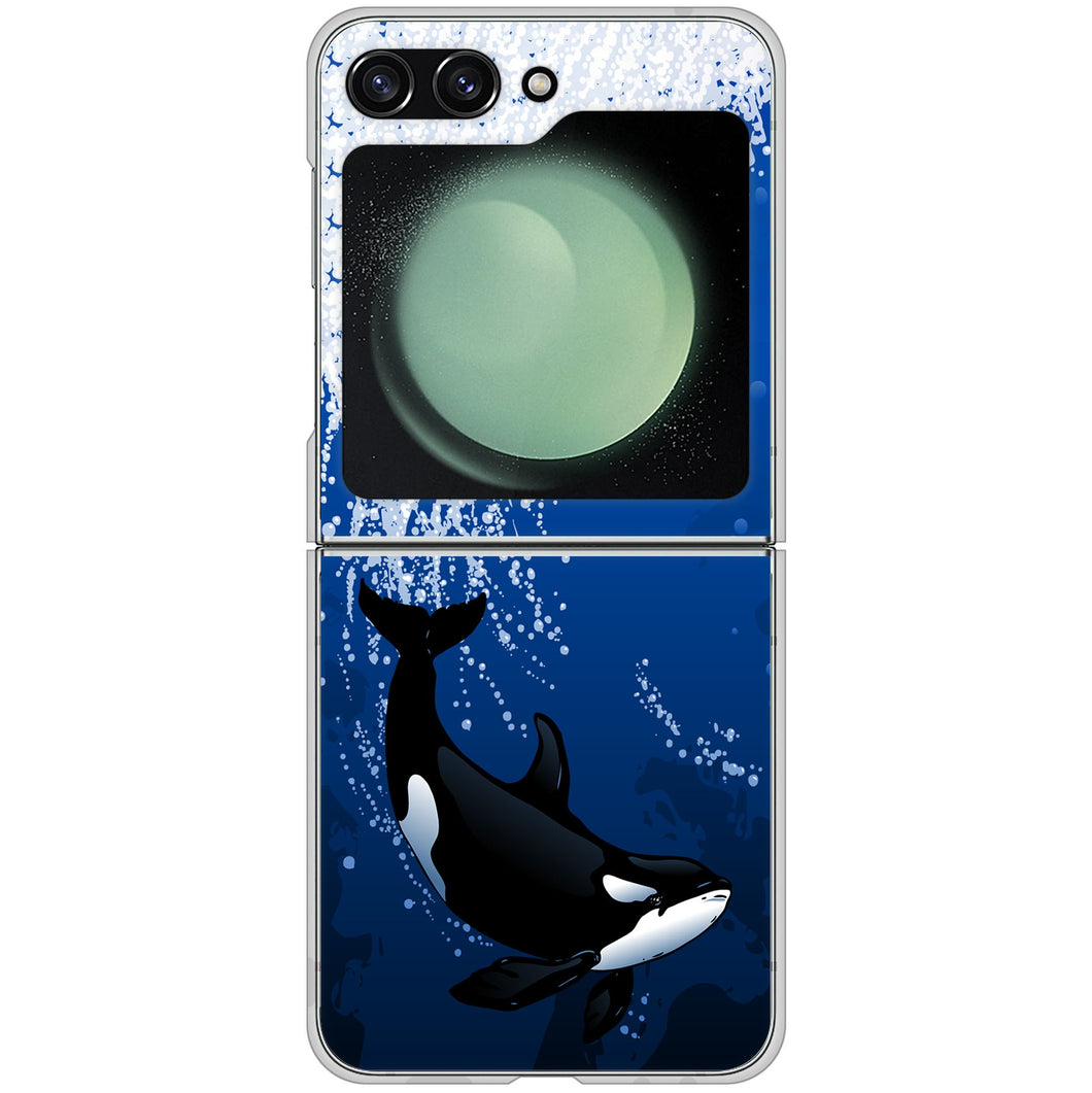 Galaxy Z Flip5 SCG23 au 高画質仕上げ 背面印刷 ハードケース海の守り神