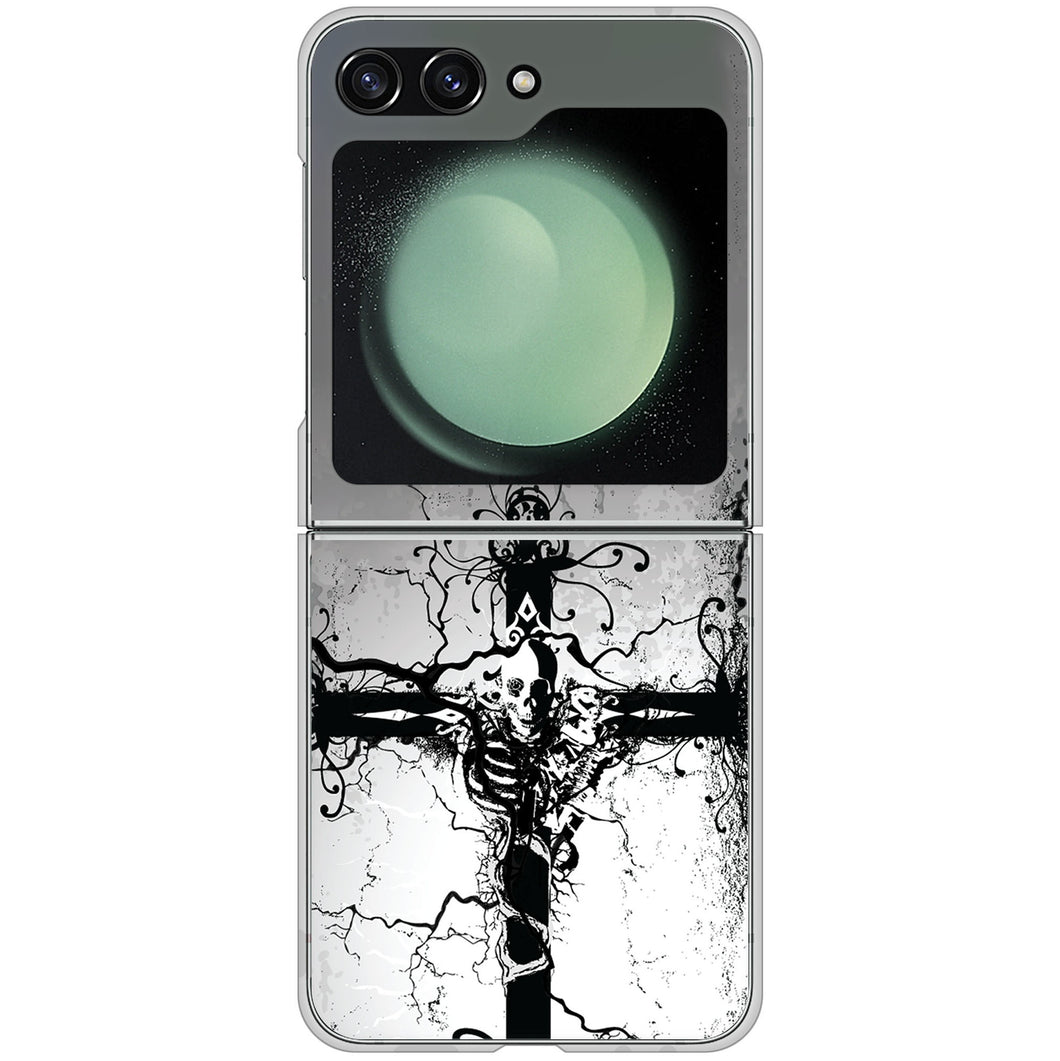 Galaxy Z Flip5 SCG23 au 高画質仕上げ 背面印刷 ハードケース 【432 張付の骸】