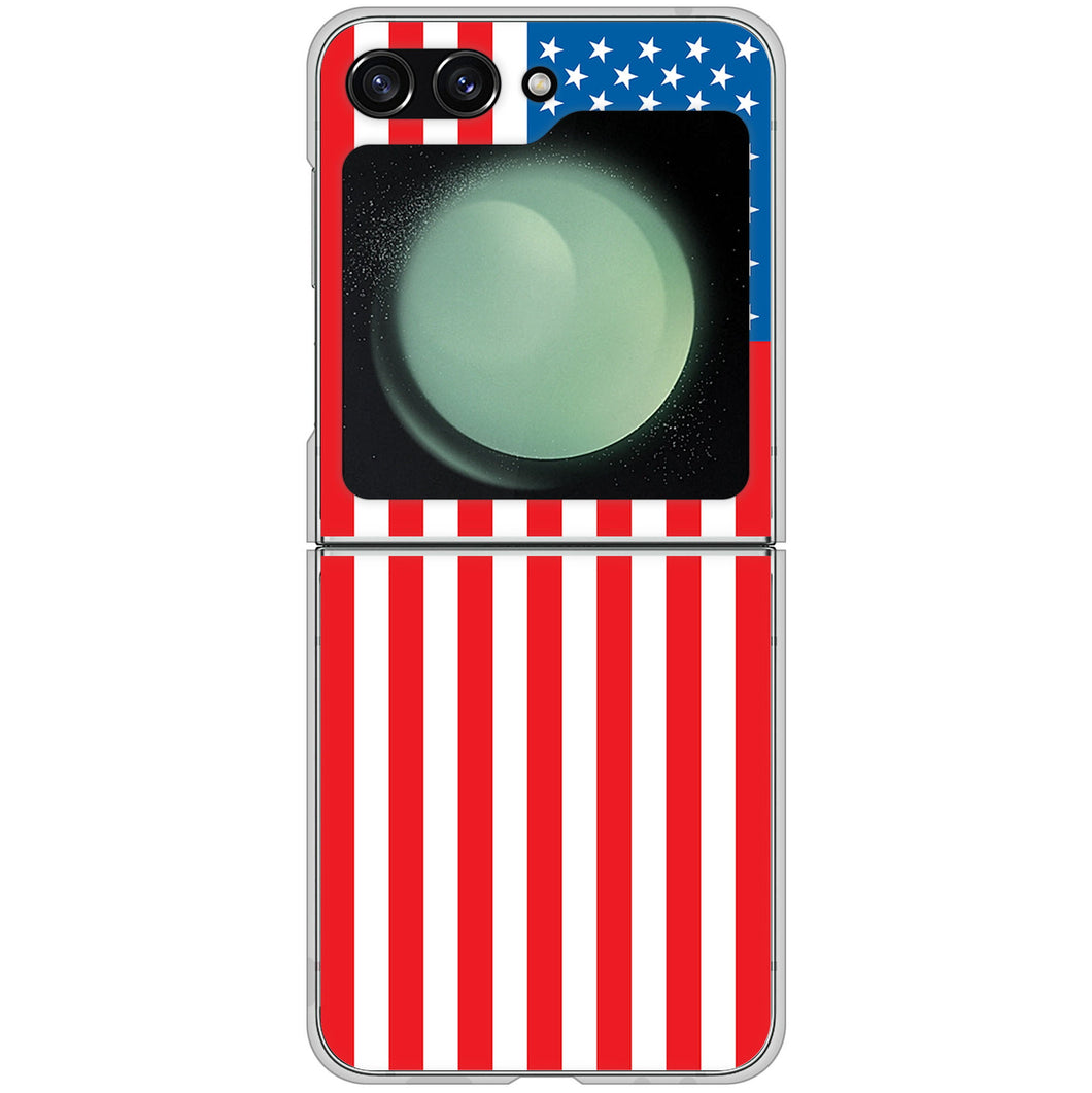 Galaxy Z Flip5 SCG23 au 高画質仕上げ 背面印刷 ハードケース国旗