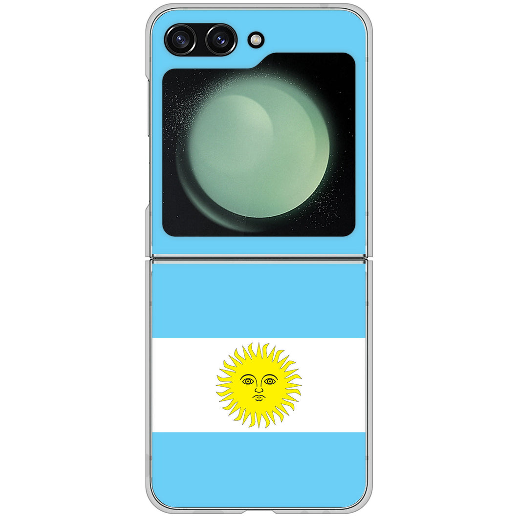 Galaxy Z Flip5 SCG23 au 高画質仕上げ 背面印刷 ハードケース国旗