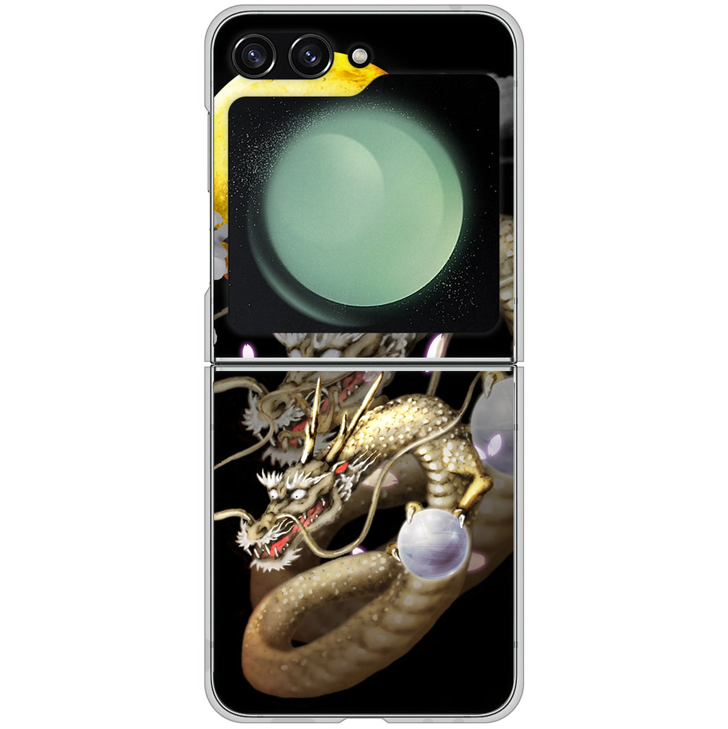 Galaxy Z Flip5 SCG23 au 高画質仕上げ 背面印刷 ハードケース龍