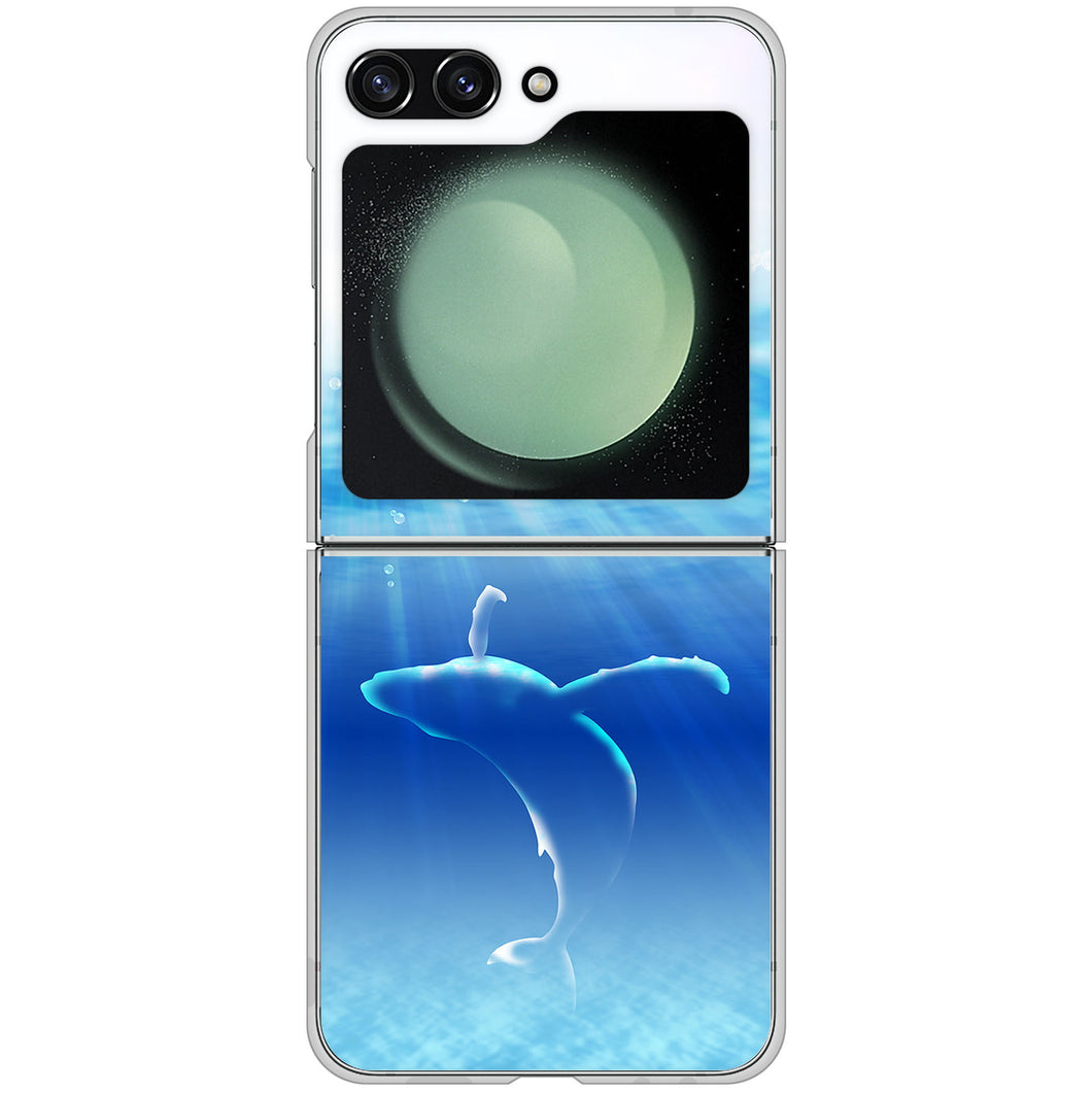 Galaxy Z Flip5 SCG23 au 高画質仕上げ 背面印刷 ハードケース海の守り神