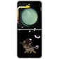 Galaxy Z Flip5 SCG23 au 高画質仕上げ 背面印刷 ハードケース夜とネコ