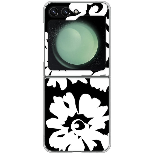 Galaxy Z Flip5 SCG23 au 高画質仕上げ 背面印刷 ハードケース 【1215 モダンフラワー】