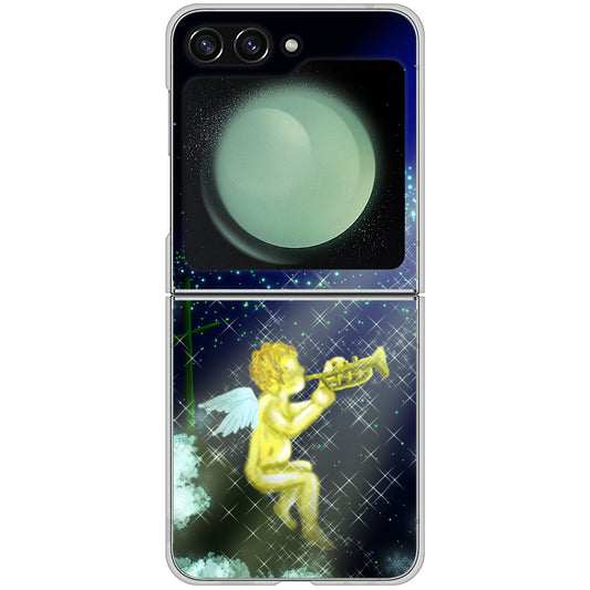 Galaxy Z Flip5 SCG23 au 高画質仕上げ 背面印刷 ハードケース 【1248 天使の演奏】