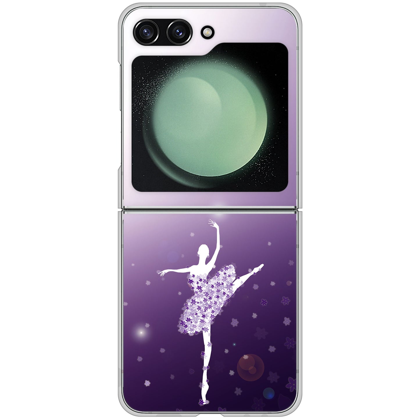 Galaxy Z Flip5 SCG23 au 高画質仕上げ 背面印刷 ハードケース 【1256 バレリーナ】