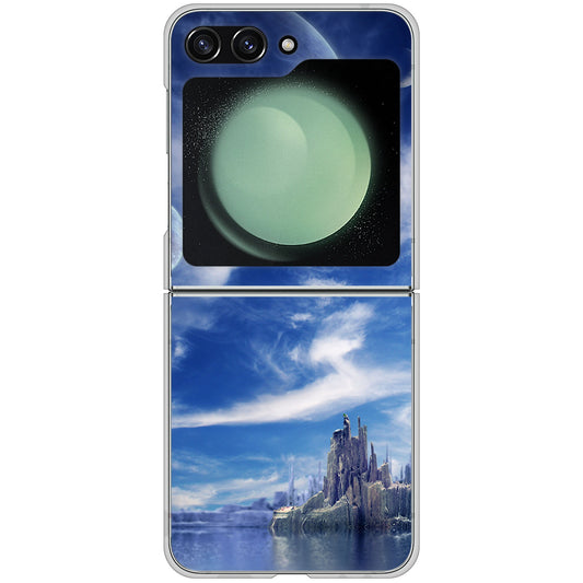 Galaxy Z Flip5 SCG23 au 高画質仕上げ 背面印刷 ハードケース 【1270 広がる宇宙】