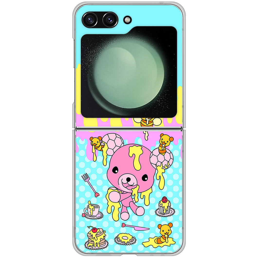 Galaxy Z Flip5 SCG23 au 高画質仕上げ 背面印刷 ハードケースむかいあぐる ハニベア