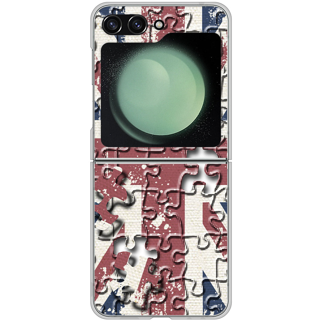 Galaxy Z Flip5 SCG23 au 高画質仕上げ 背面印刷 ハードケースユニオンジャック