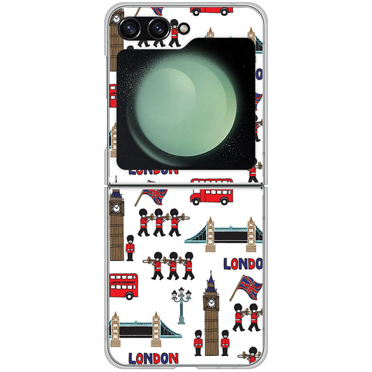 Galaxy Z Flip5 SCG23 au EK811 ロンドンの街 ハードケース 背面印刷