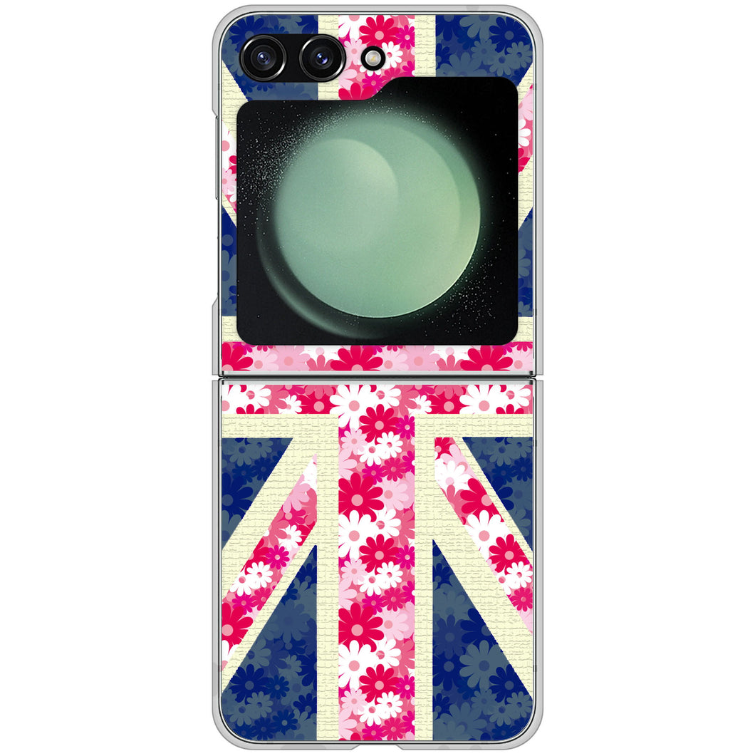 Galaxy Z Flip5 SCG23 au 高画質仕上げ 背面印刷 ハードケースユニオンジャック